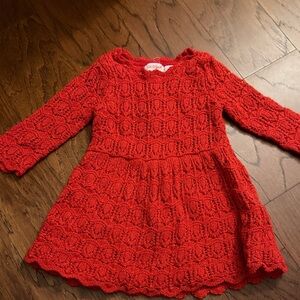 Cat & Jack Red Lace Kids Dress